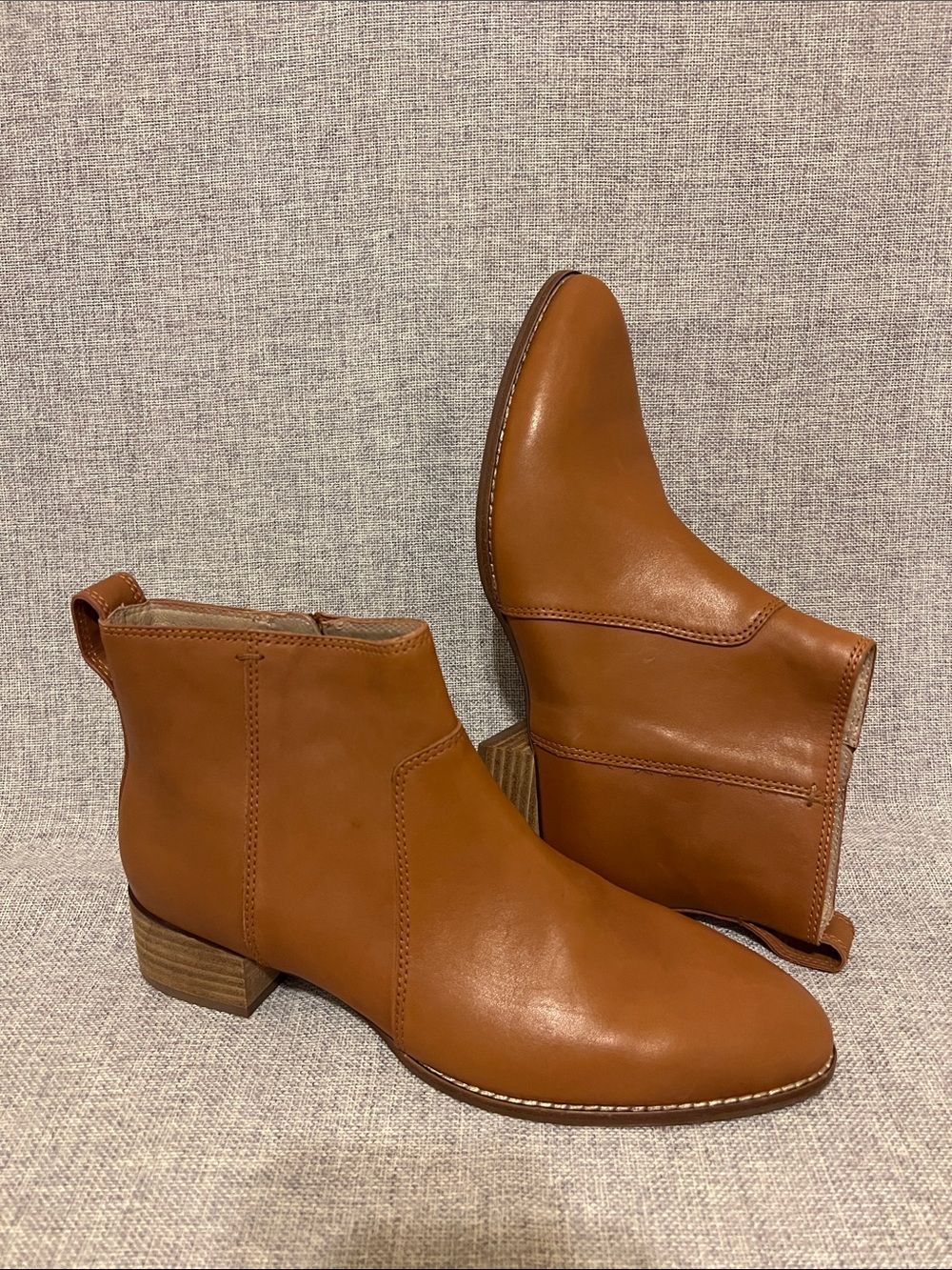 Madewell Cognac Brown Leather Ankle Booties - Picture 5 of 5